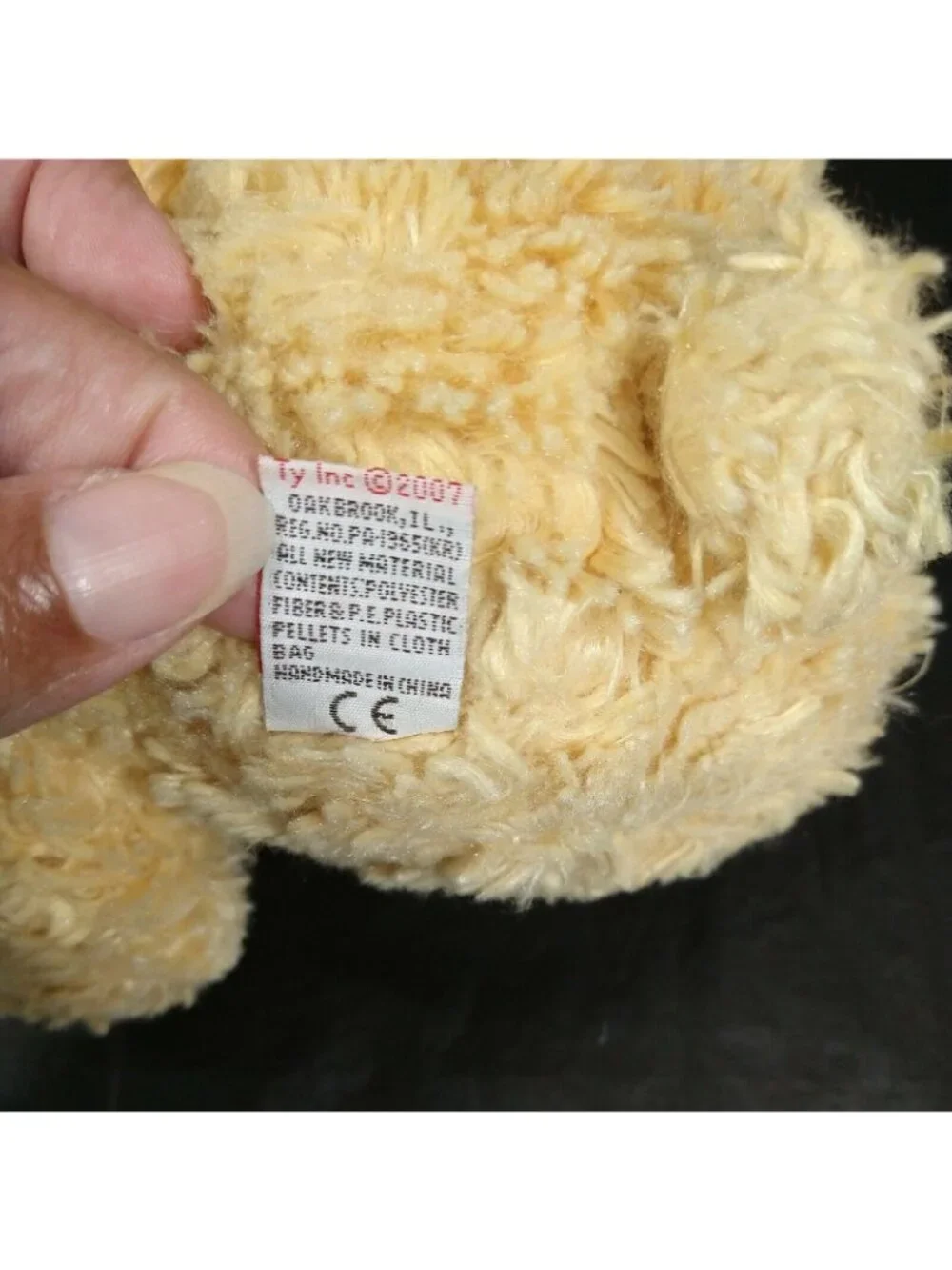 Ty Silk Teddy Bear Plush Stuffed Animal Tay Polka Dot Bow 11 inch 2007
